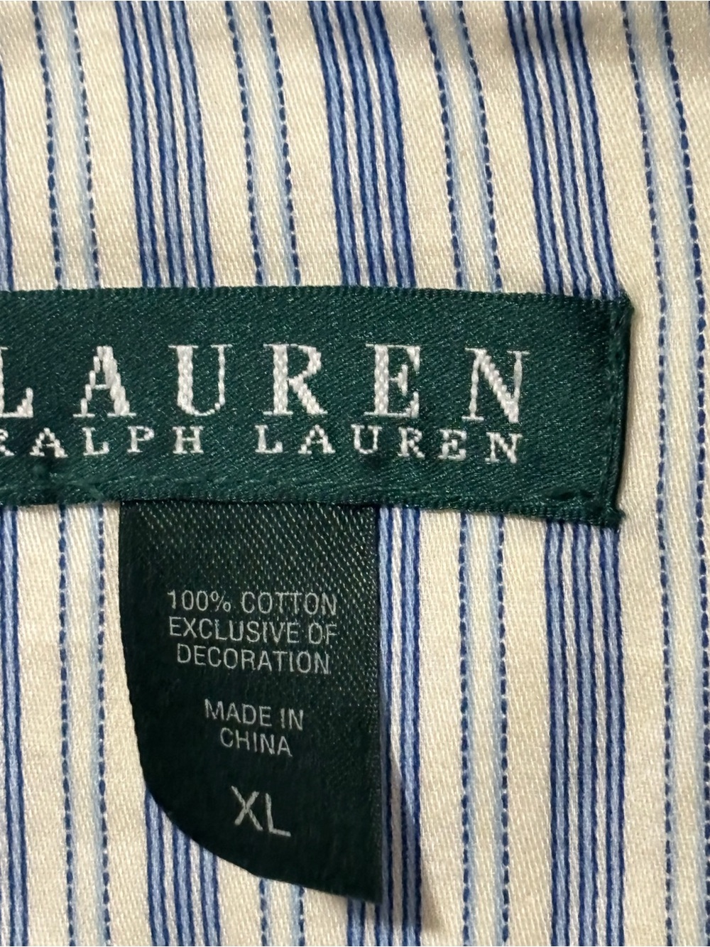 Lauren Ralph Lauren Striped Pajama Set Sz XL VGUC - Picture 2 of 3